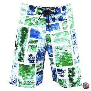 SURF BEACH EXCHANGE MENS COLLAGE BOARD SHORTS